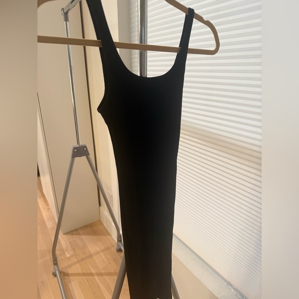Aritzia Black Ribbed Tank Dress - Like New Size XXS. High stretch and thick.